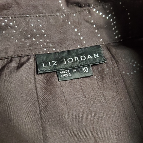 LIZ JORDAN BUTTON-UP WIDE-SLEEVE SIZE 10 - Picture 4 of 4